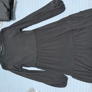 Elegant Black Long-Sleeve Dress